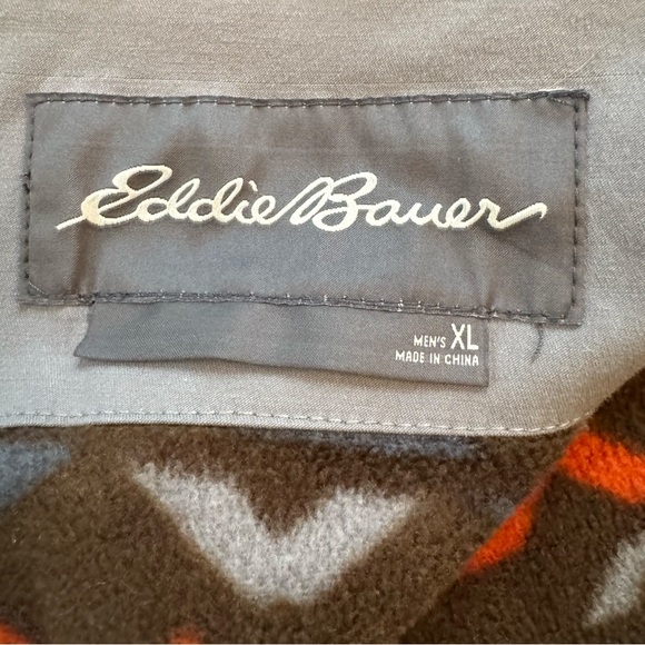 Eddie Bauer Men’s Fleece Lined Snap Front Shacket Grey Size XL - Picture 9 of 11